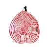 Assiette De Presentation Bum Love Ceramique Rouge / 21 X 17 Cm - Peint A La Main - Laetitia Rouget