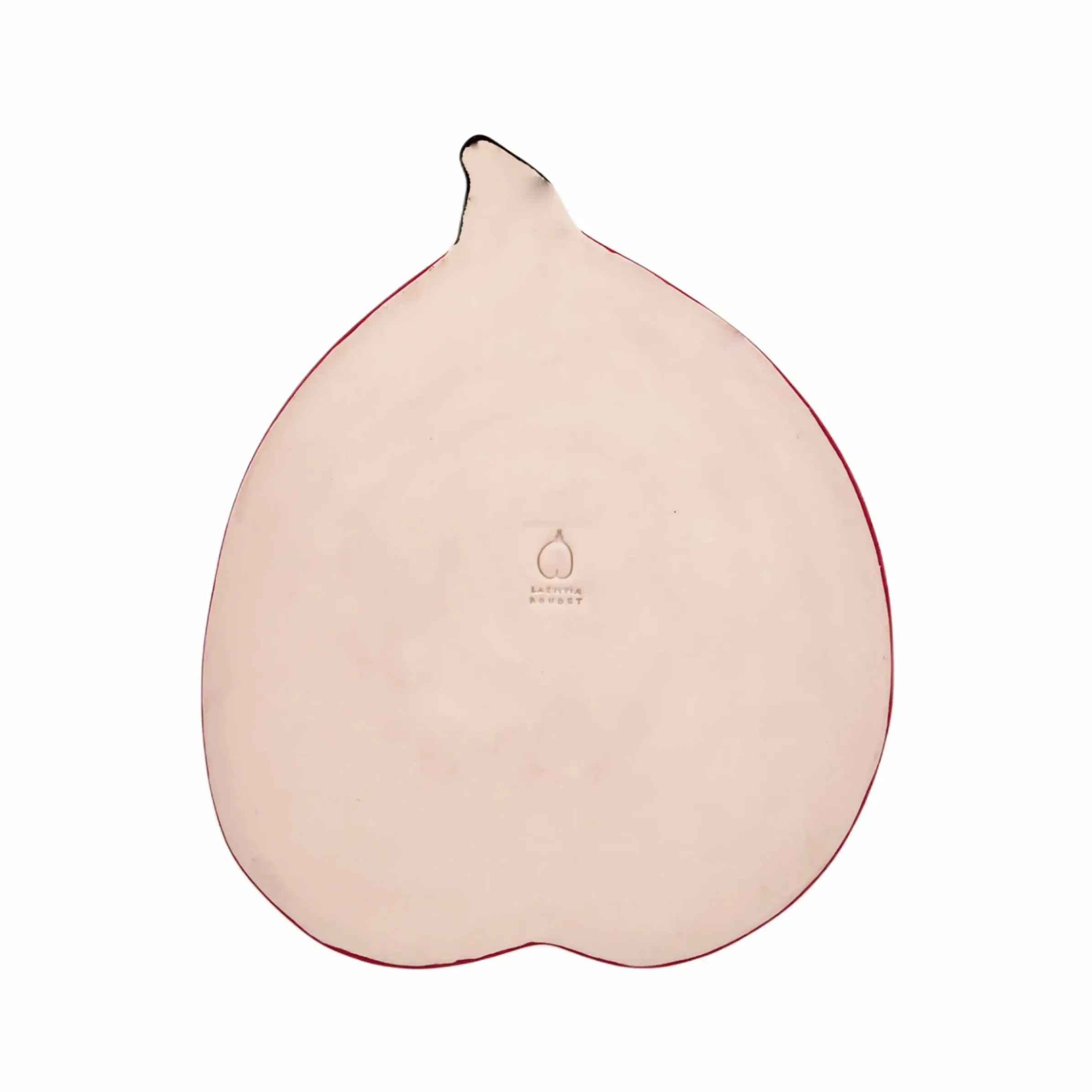 Assiette De Presentation Bum Love Ceramique Rouge / 21 X 17 Cm - Peint A La Main - Laetitia Rouget