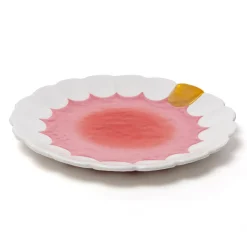 Assiette De Presentation Teeth Ceramique Rose / Ceramique - O 33 Cm - Seletti