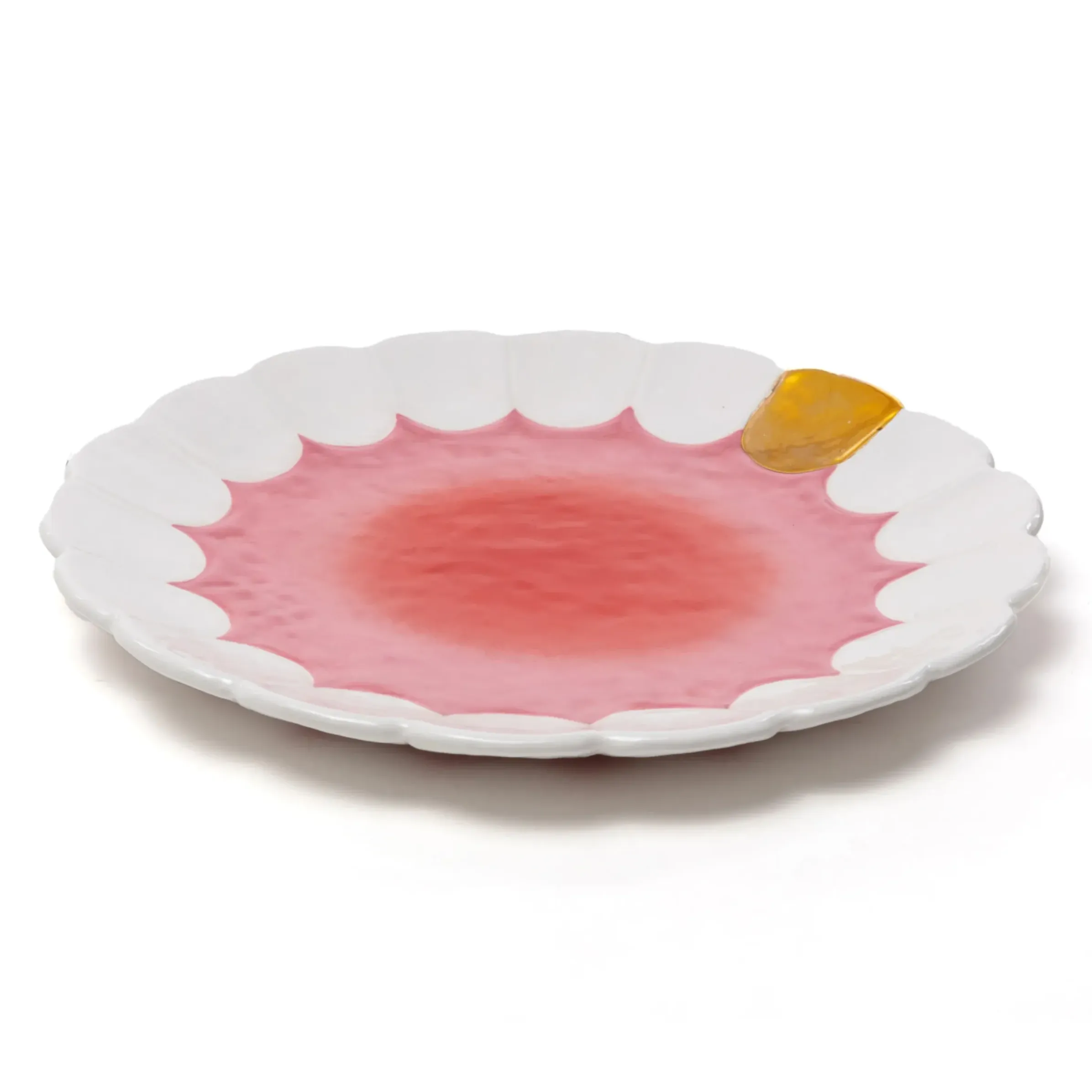 Assiette De Presentation Teeth Ceramique Rose / Ceramique - O 33 Cm - Seletti