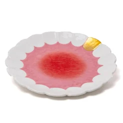 Assiette De Presentation Teeth Ceramique Rose / Ceramique -  O 33 Cm - Seletti