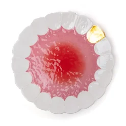 Assiette De Presentation Teeth Ceramique Rose / Ceramique - O 33 Cm - Seletti