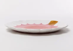 Assiette De Presentation Teeth Ceramique Rose / Ceramique - O 33 Cm - Seletti