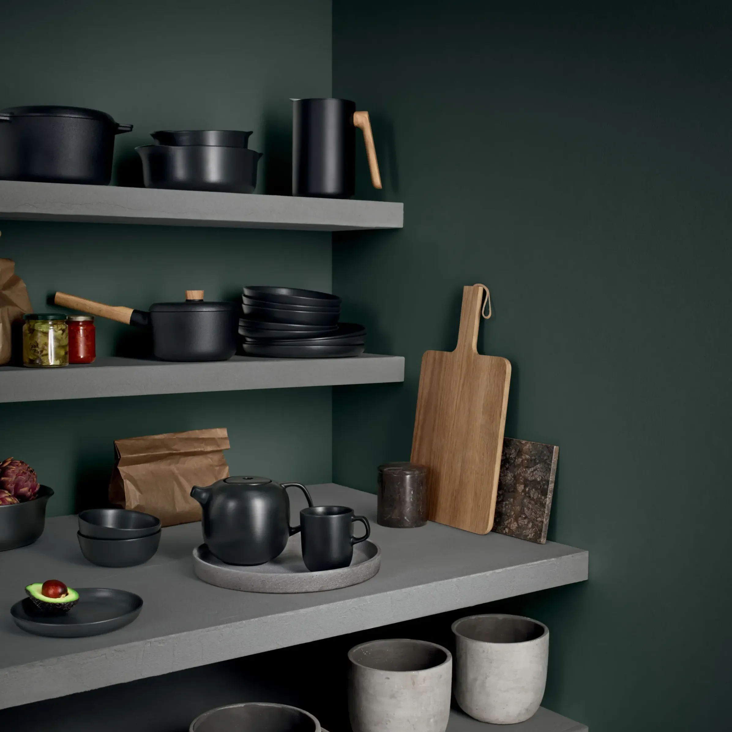 Assiette Nordic Kitchen Ceramique Noir / O 25 Cm - Gres - Eva Solo