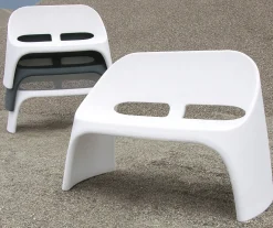 Banc Avec Dossier Amelie Plastique/ 2 Places - L 120 Cm - Slide