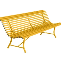 Banc Avec Dossier Louisiane Metal Jaune / L 200 Cm - Fermob