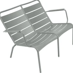 Banc Avec Dossier Luxembourg Duo Metal Gris / 2 Places - L 119 Cm - Fermob