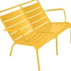 Banc Avec Dossier Luxembourg Duo Metal Jaune / 2 Places - L 119 Cm - Fermob