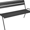 Banc Avec Dossier Monceau Metal Gris Noir / 2 A 3 Places - L 116 Cm - Fermob