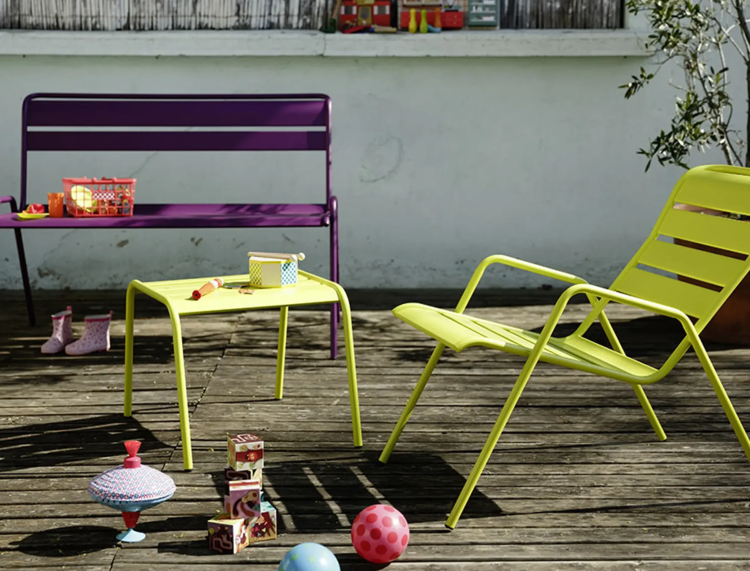 Banc Avec Dossier Monceau Metal Gris Noir / 2 A 3 Places - L 116 Cm - Fermob