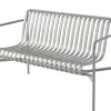 Banc Avec Dossier Palissade Metal Gris / L 128 Cm - R & E Bouroullec - Hay