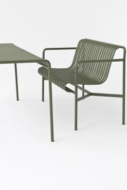 Banc Avec Dossier Palissade Metal Gris / L 128 Cm - R & E Bouroullec - Hay