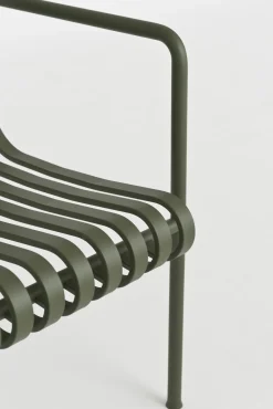 Banc Avec Dossier Palissade Metal Vert / L 128 Cm - R & E Bouroullec - Hay