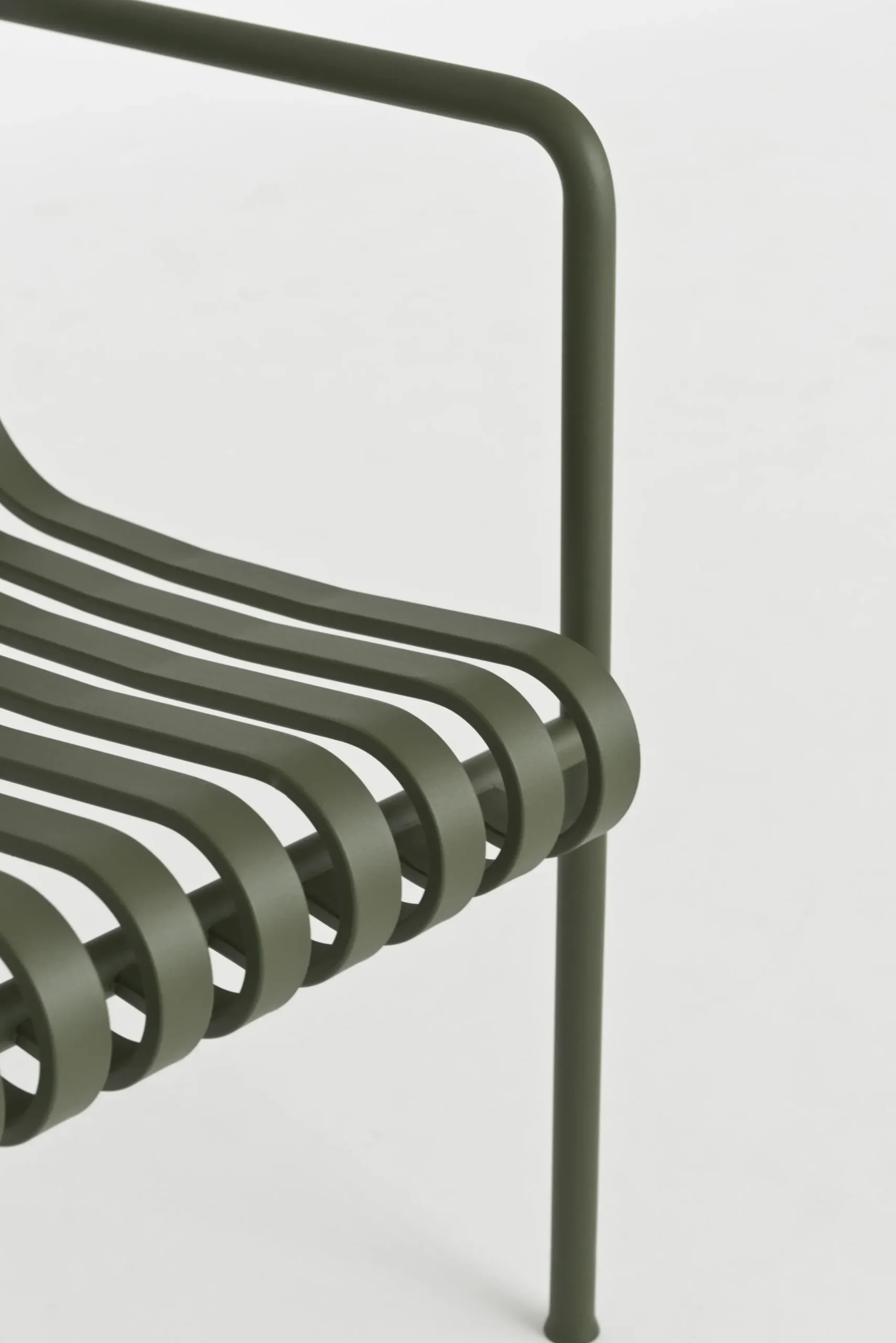 Banc Avec Dossier Palissade Metal Vert / L 128 Cm - R & E Bouroullec - Hay