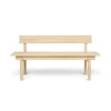 Banc Avec Dossier Peka Outdoor Bois Naturel / L 150 Cm - Pin Traitement Acoya - Ferm Living