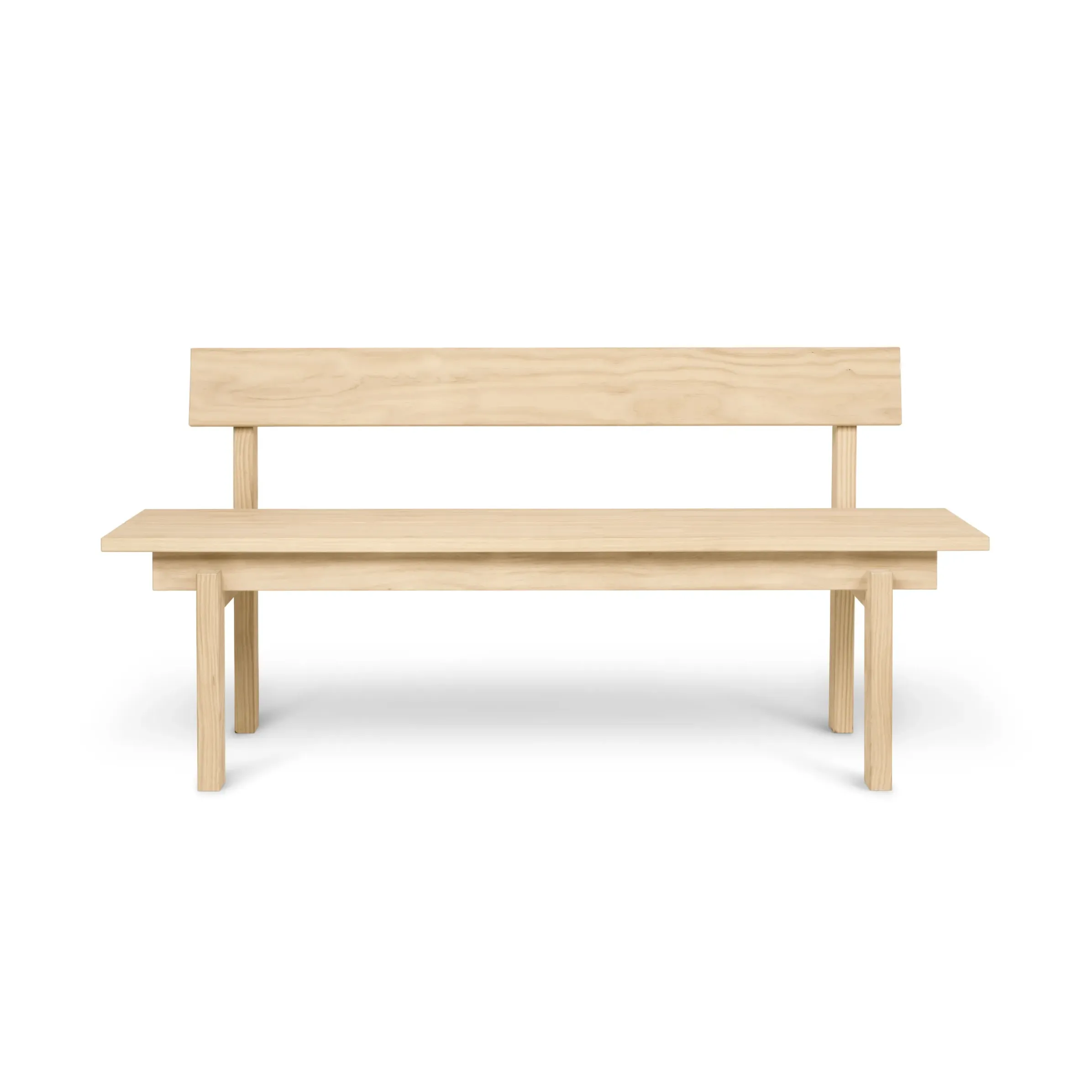 Banc Avec Dossier Peka Outdoor Bois Naturel / L 150 Cm - Pin Traitement Acoya - Ferm Living