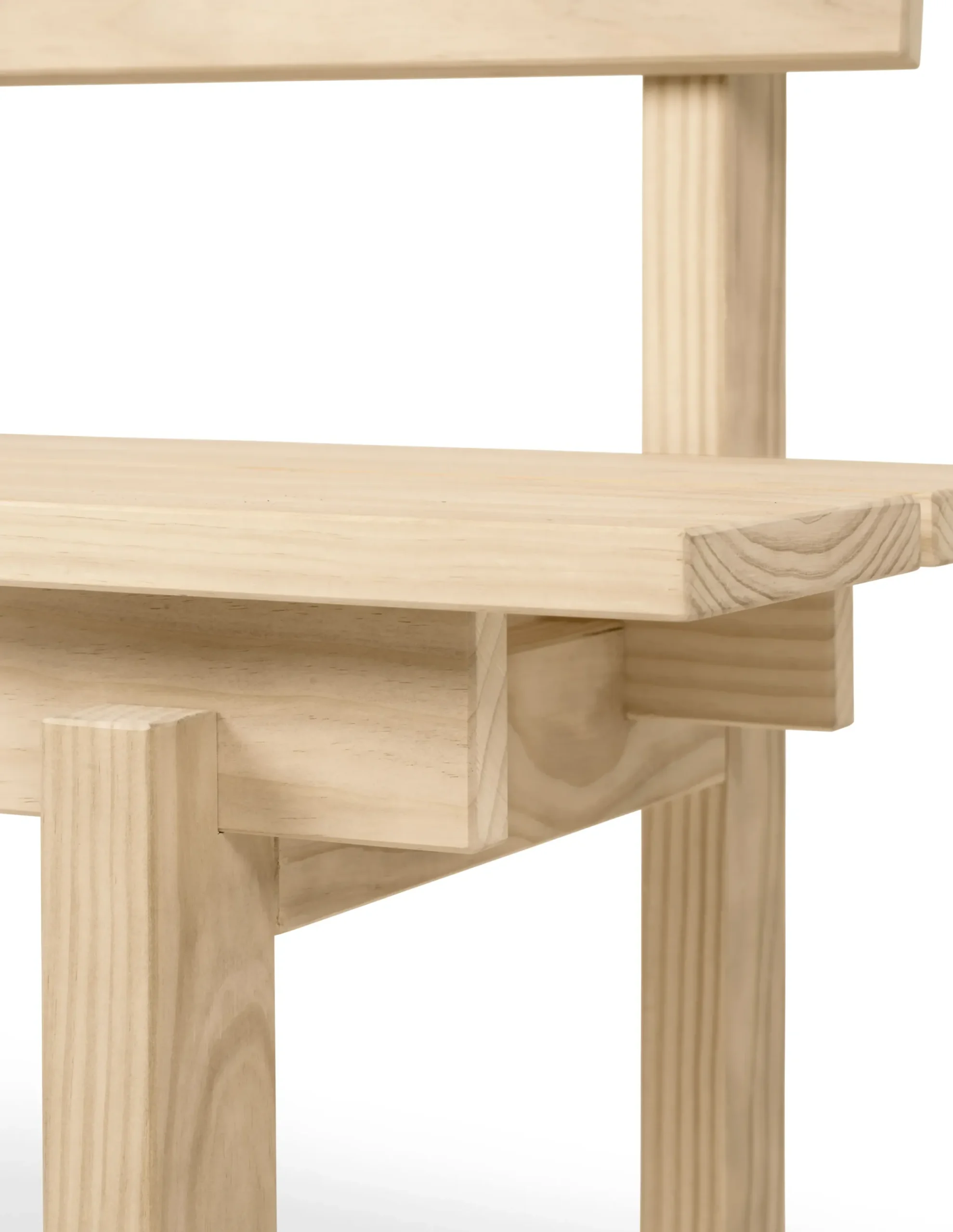 Banc Avec Dossier Peka Outdoor Bois Naturel / L 150 Cm - Pin Traitement Acoya - Ferm Living