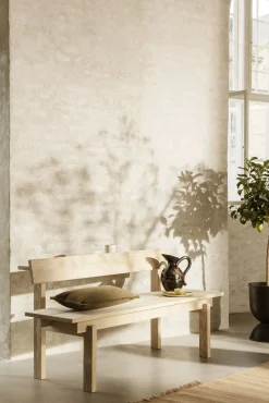 Banc Avec Dossier Peka Outdoor Bois Naturel / L 150 Cm - Pin Traitement Acoya - Ferm Living