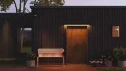 Banc Avec Dossier Week-End Metal Marron / Aluminium - L 121 Cm - Petite Friture