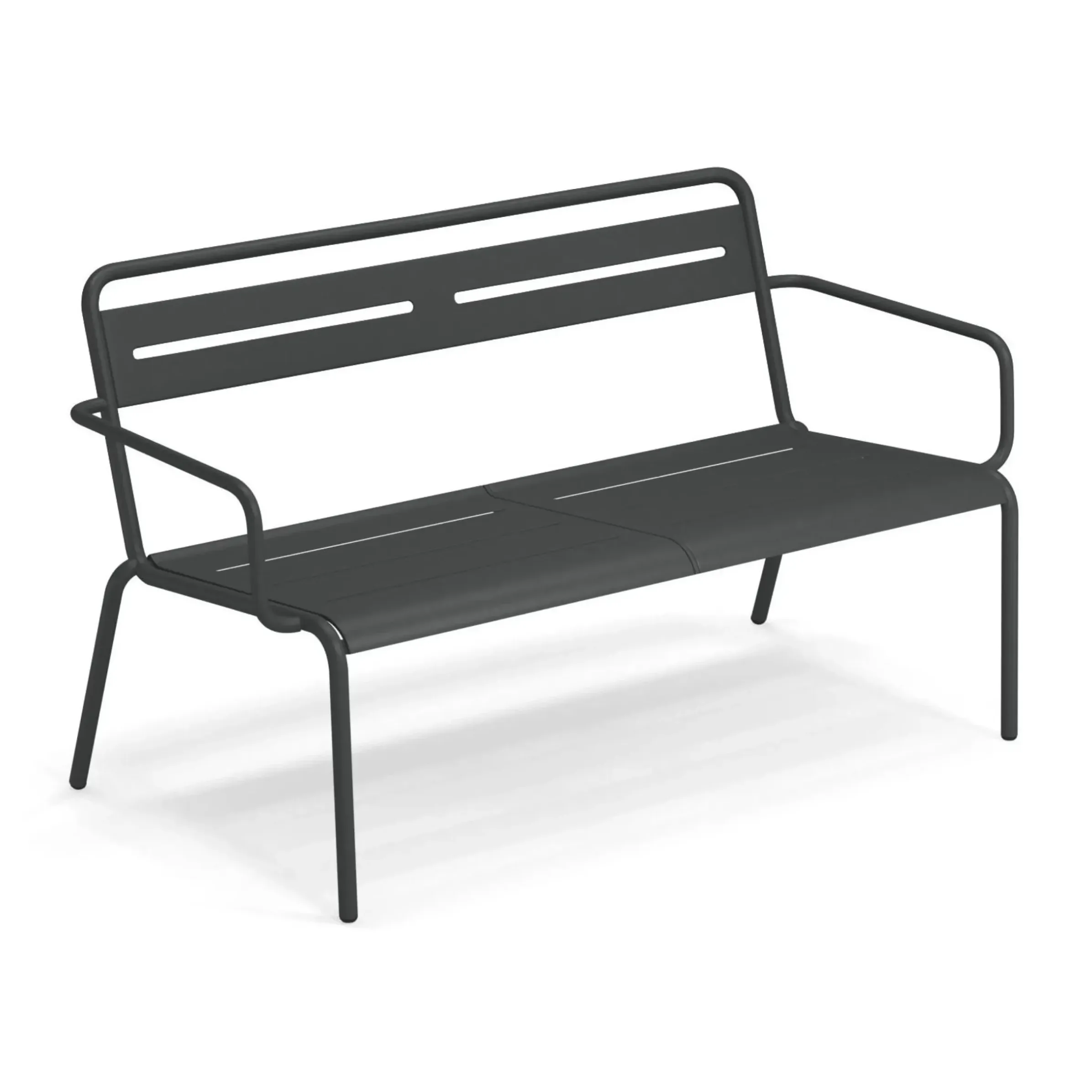 Banc Empilable Star Metal / Avec Accoudoirs - L 129 Cm - Emu