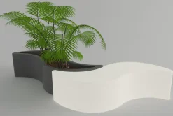 Banc Lumineux Wave Plastique / Pour L'Interieur - L 160 Cm - Slide