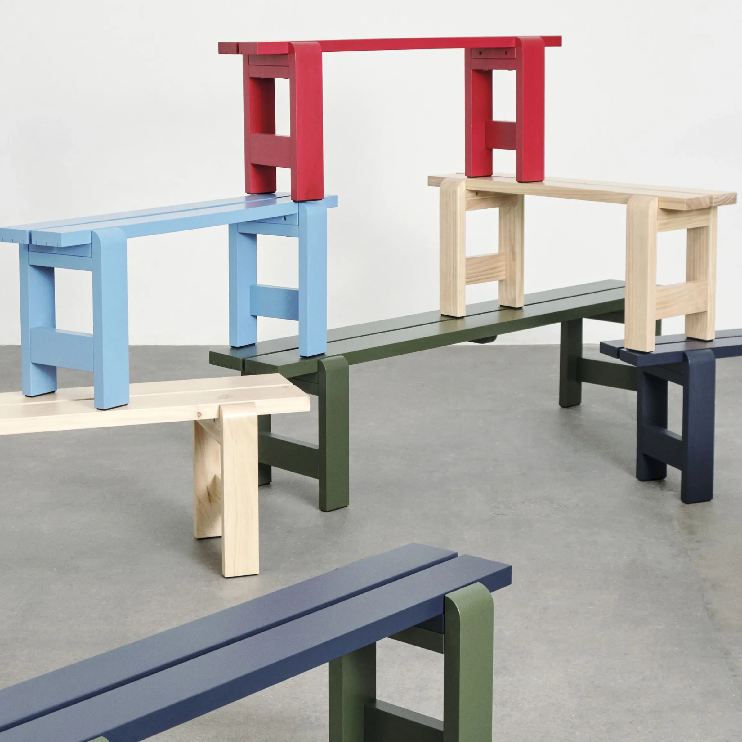 Banc Weekday Bois Bleu / L 190 Cm - Hay