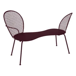 Banquette Lorette Metal Rouge / Perfore - L 134 Cm - Fermob