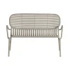 Banquette Week-End Metal Beige / Aluminium - L 114 Cm - Petite Friture