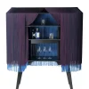 Bar Alpaga Tissu Bleu / Buffet - L 140 X H 150 Cm - Edition Limitee Numerotee - Ibride