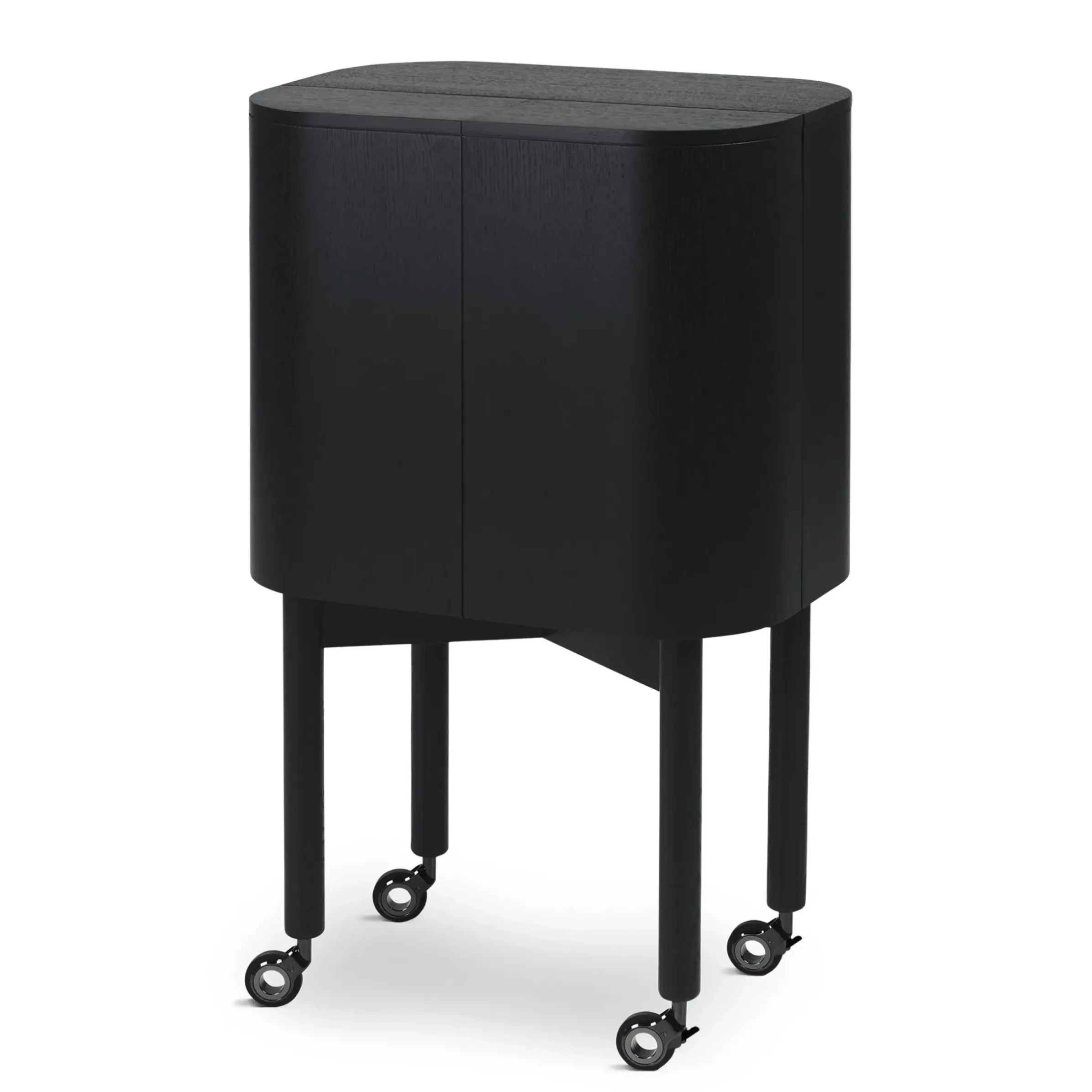 Bar Loud Bois/ Roulettes - 60 X 39 X H 99 Cm - Northern
