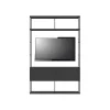 Bibliotheque Easy Irony Tv Metal Noir / Compo E - L 146 X H 226 Cm - Zeus