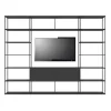 Bibliotheque Easy Irony Tv Metal Noir /Compo F - L 292 X H 226 Cm - Zeus