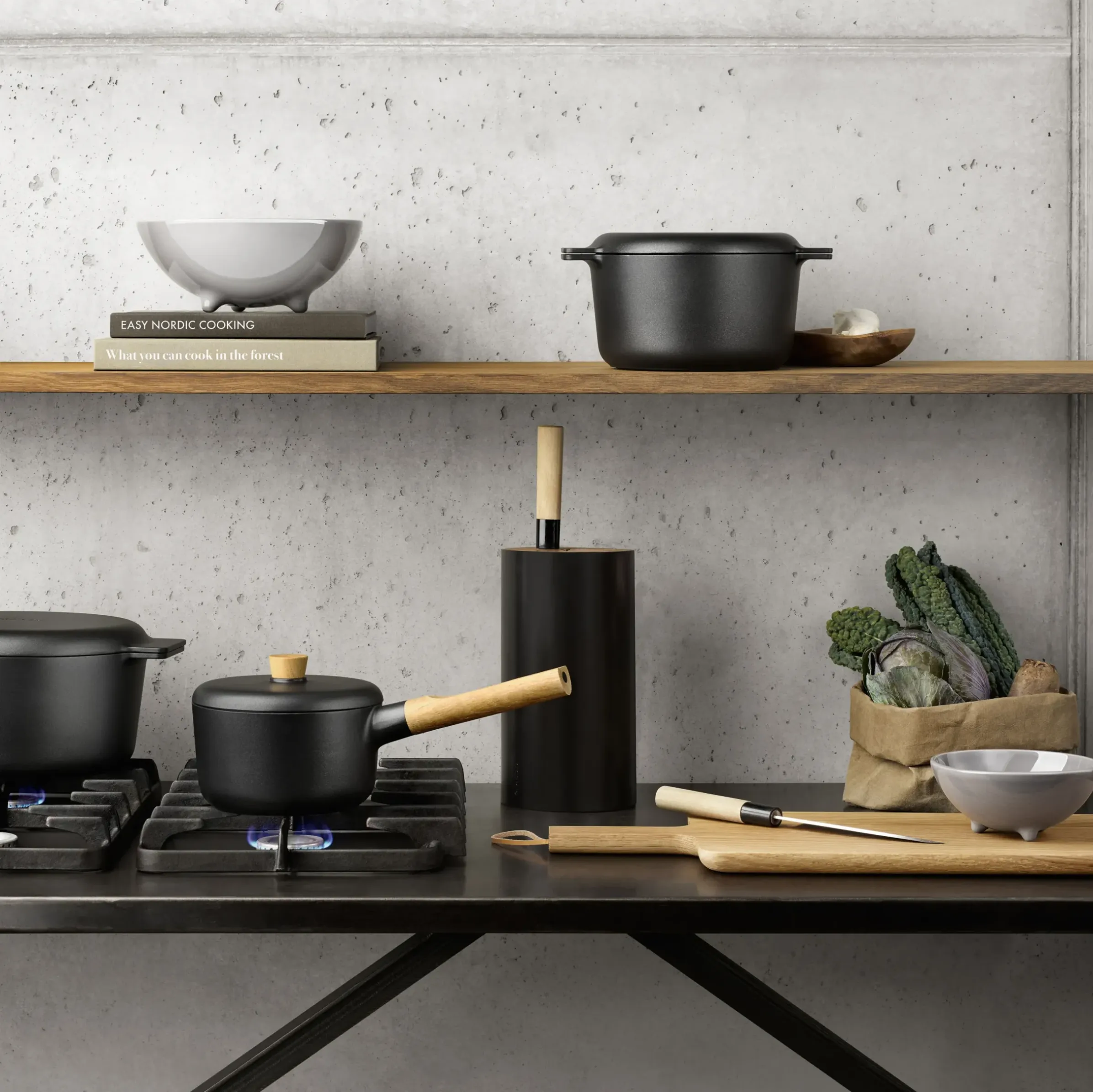 Bloc A Couteaux Nordic Kitchen Bois Noir / Pour 8 Couteaux - Eva Solo
