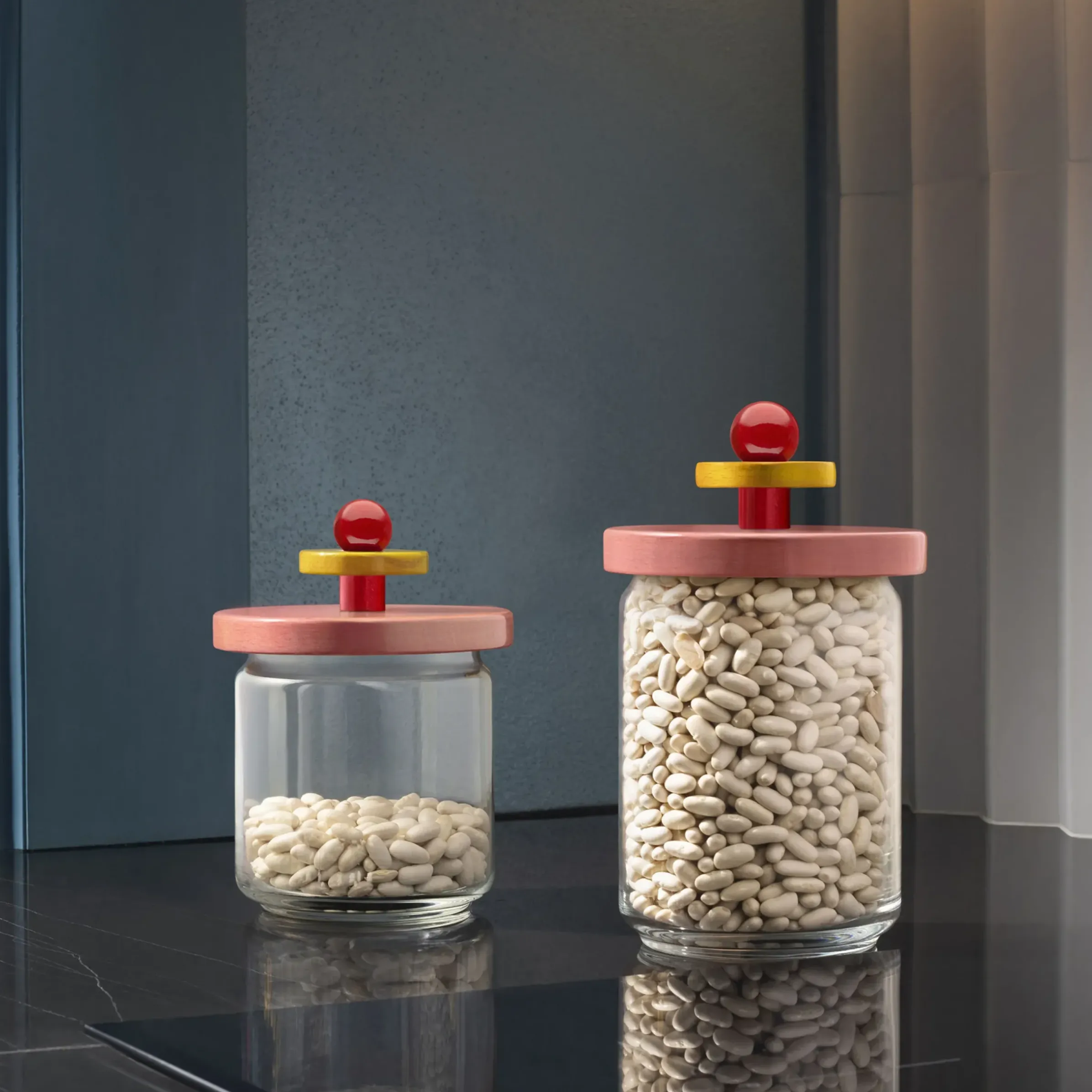Bocal Hermetique / By Ettore Sottsass - 100 Cl Verre Bois/ Alessi 100 Values Collection - Alessi