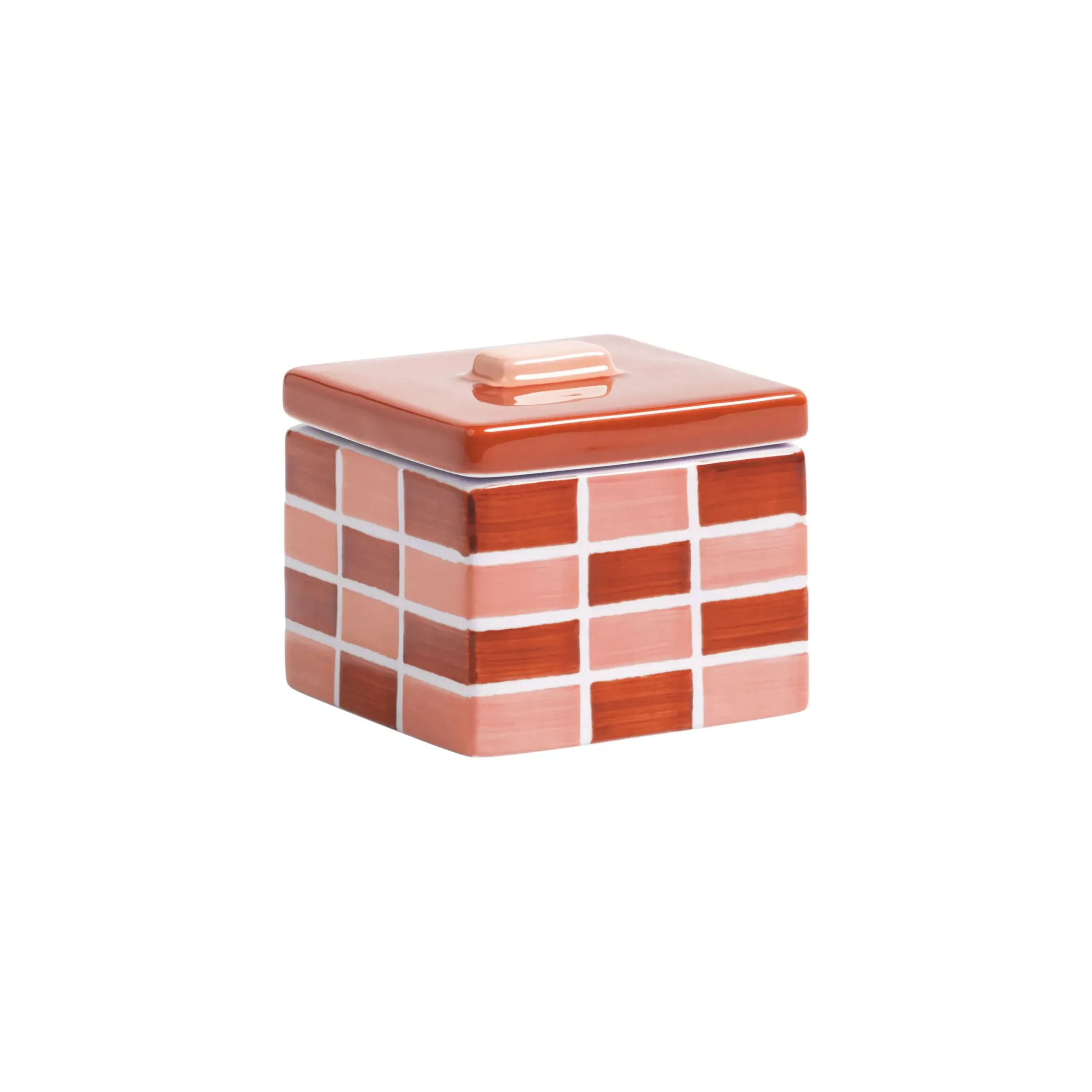 Boite Carre Small Ceramique/ 8 X 8 X H 7 Cm - Gres - & Klevering