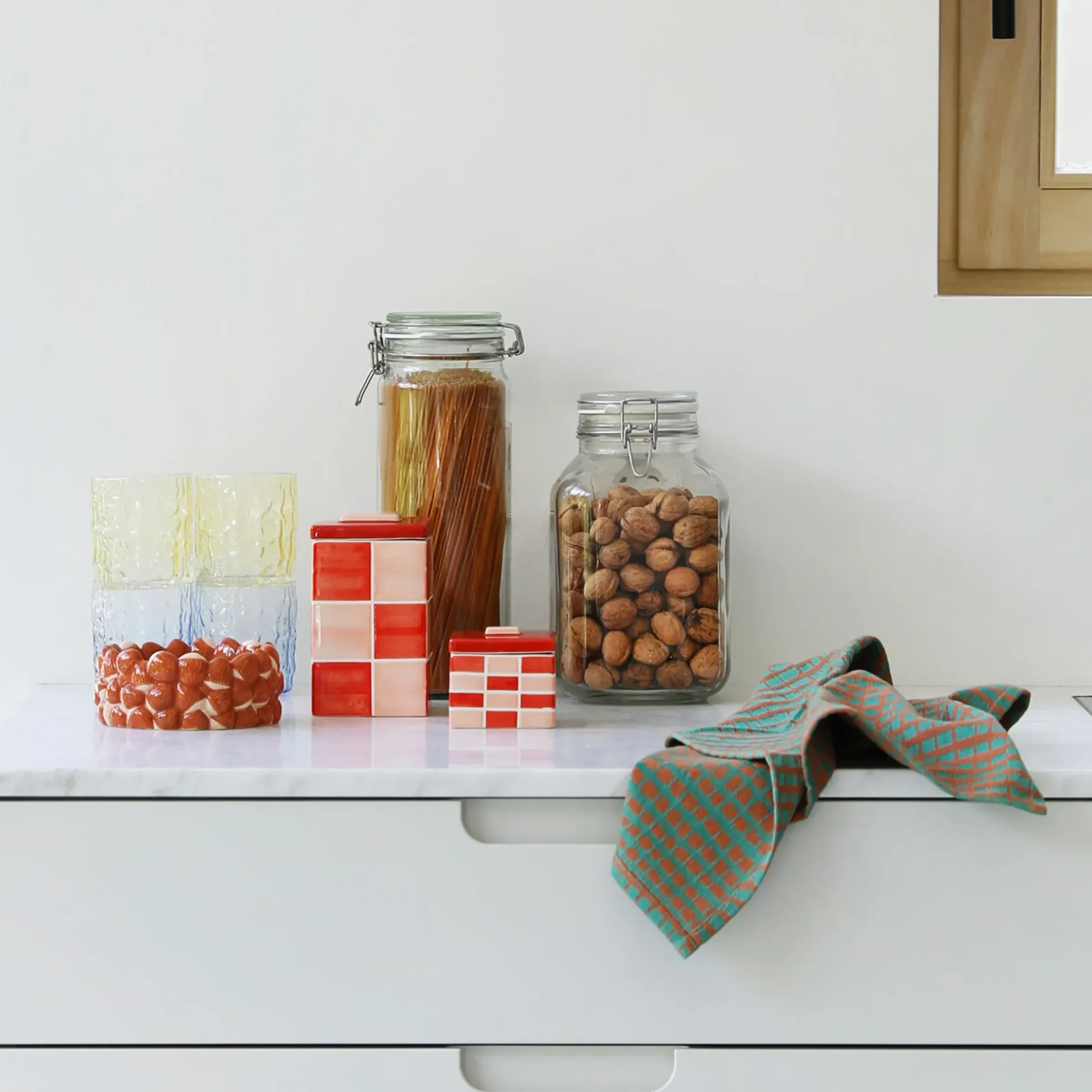Boite Carre Small Ceramique/ 8 X 8 X H 7 Cm - Gres - & Klevering