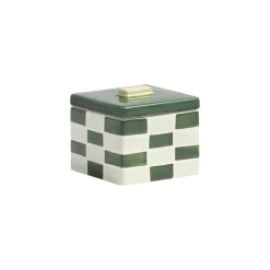 Boite Carre Small Ceramique/ 8 X 8 X H 7 Cm - Gres - & Klevering
