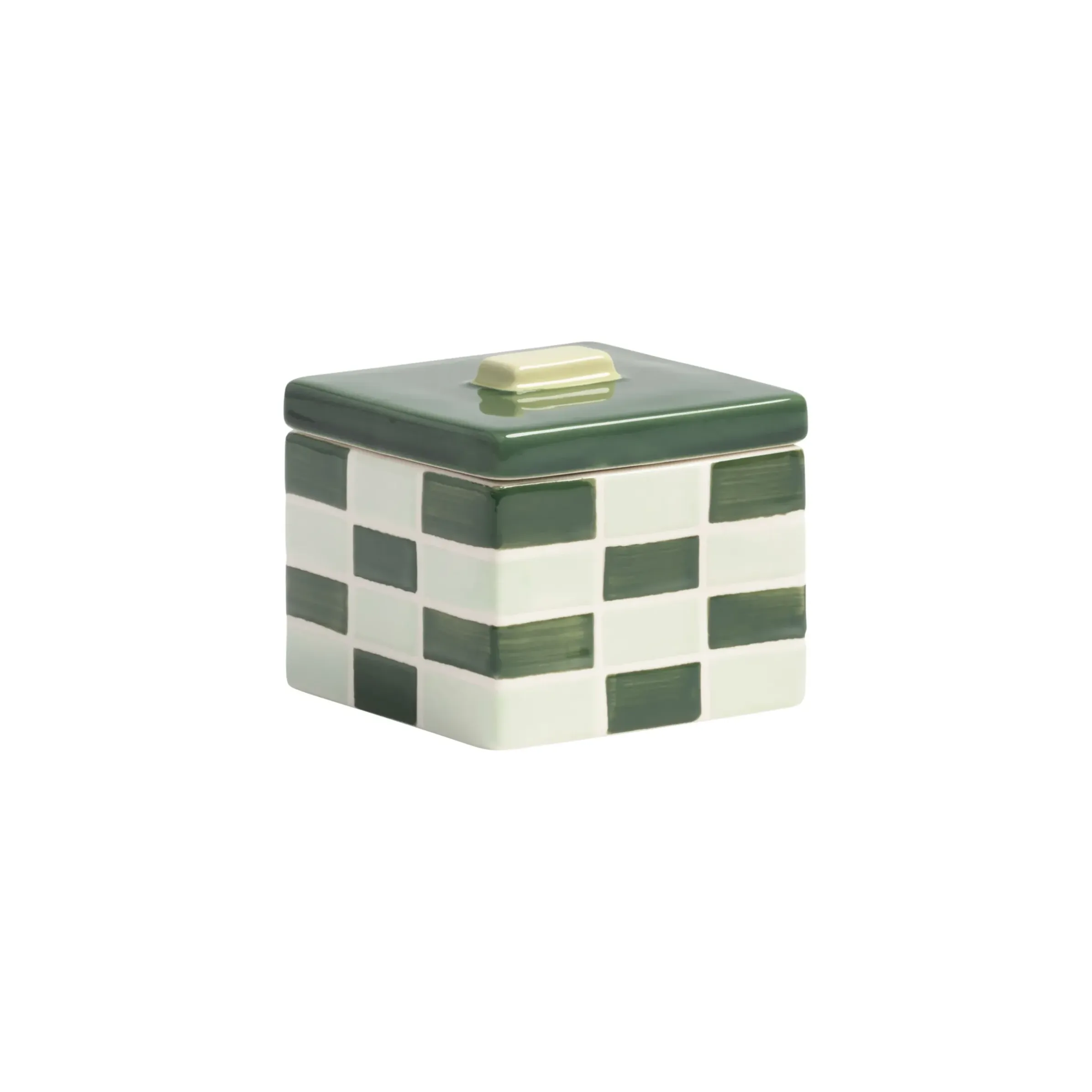 Boite Carre Small Ceramique/ 8 X 8 X H 7 Cm - Gres - & Klevering