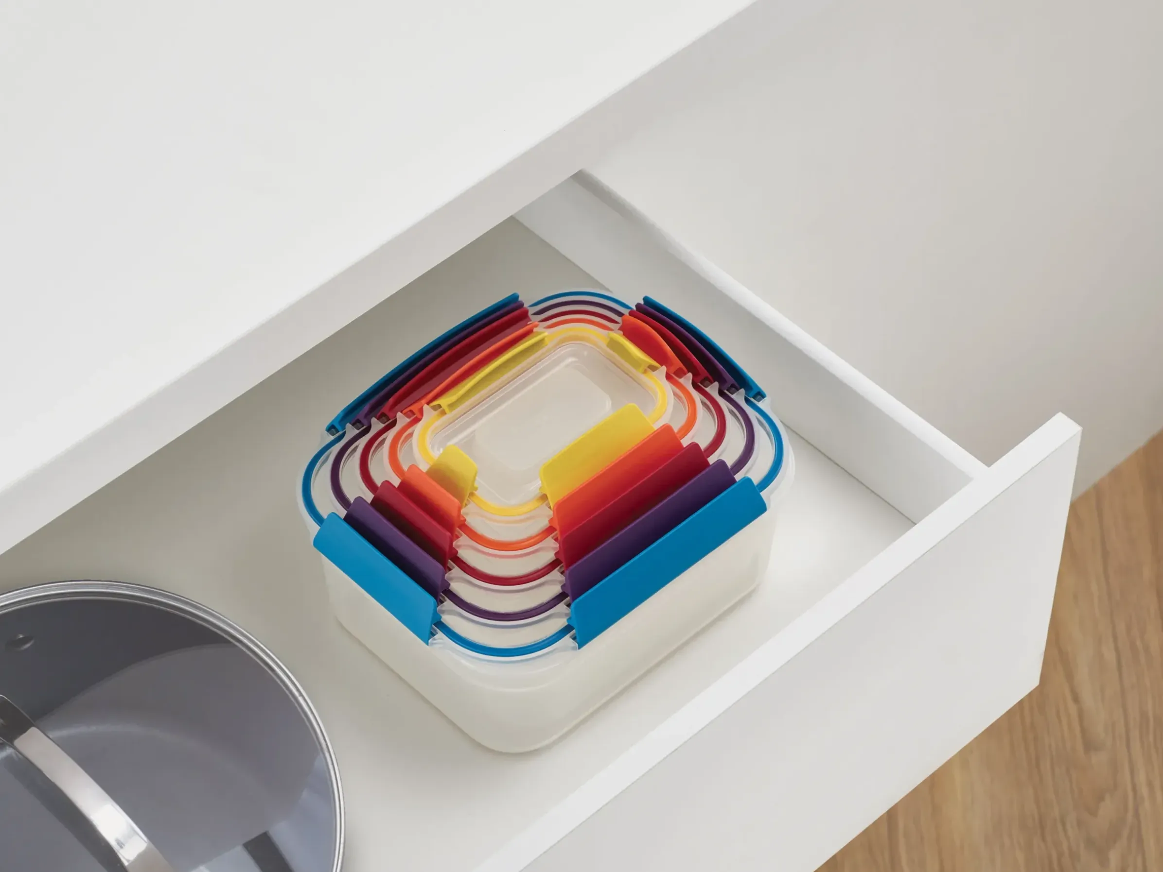 Boite Hermetique Nest Lock Plastique Multicolore / Set De 5 Emboitables - Multi-Tailles - Joseph Joseph