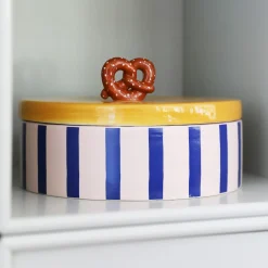 Boite Pretzel Ceramique Multicolore / O 23.5 X H 13,5 Cm - Ceramique - & Klevering