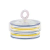 Boite Stripy Verre Multicolore / O 10 X H 10 Cm - & Klevering
