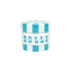 Boite Vice - Dools Ceramique Bleu / Porcelaine - O 5,5 X H 5 Cm - Jonathan Adler