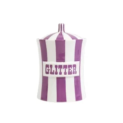 Boite Vice - Glitter Ceramique Violet / Porcelaine - O 10 X H 15 Cm - Jonathan Adler