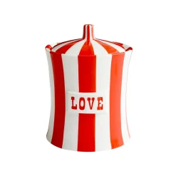 Boite Vice - Love Ceramique Rouge / Porcelaine - O 13 X H 17 Cm - Jonathan Adler