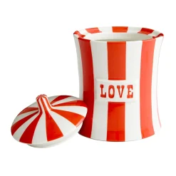Boite Vice - Love Ceramique Rouge / Porcelaine - O 13 X H 17 Cm - Jonathan Adler