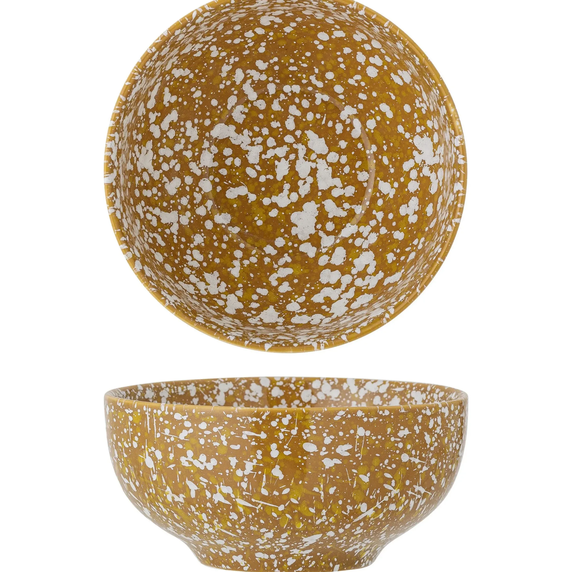 Bol Carmel Ceramique Jaune Marron / Gres - O 15,5 X H 8 Cm - Bloomingville