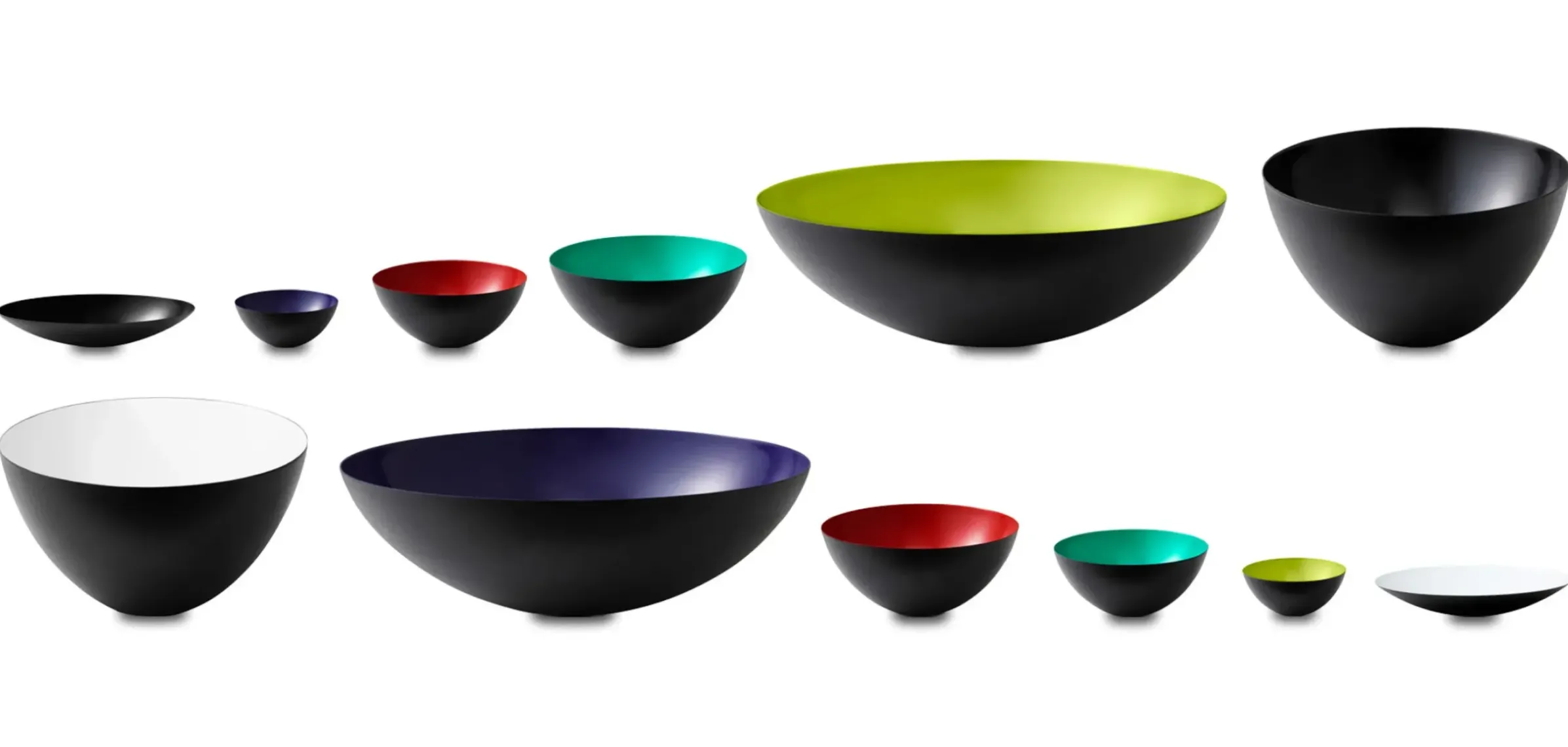 Bol Krenit Metal Blanc Noir / O 16 X H 7,1 Cm - Acier - Normann Copenhagen