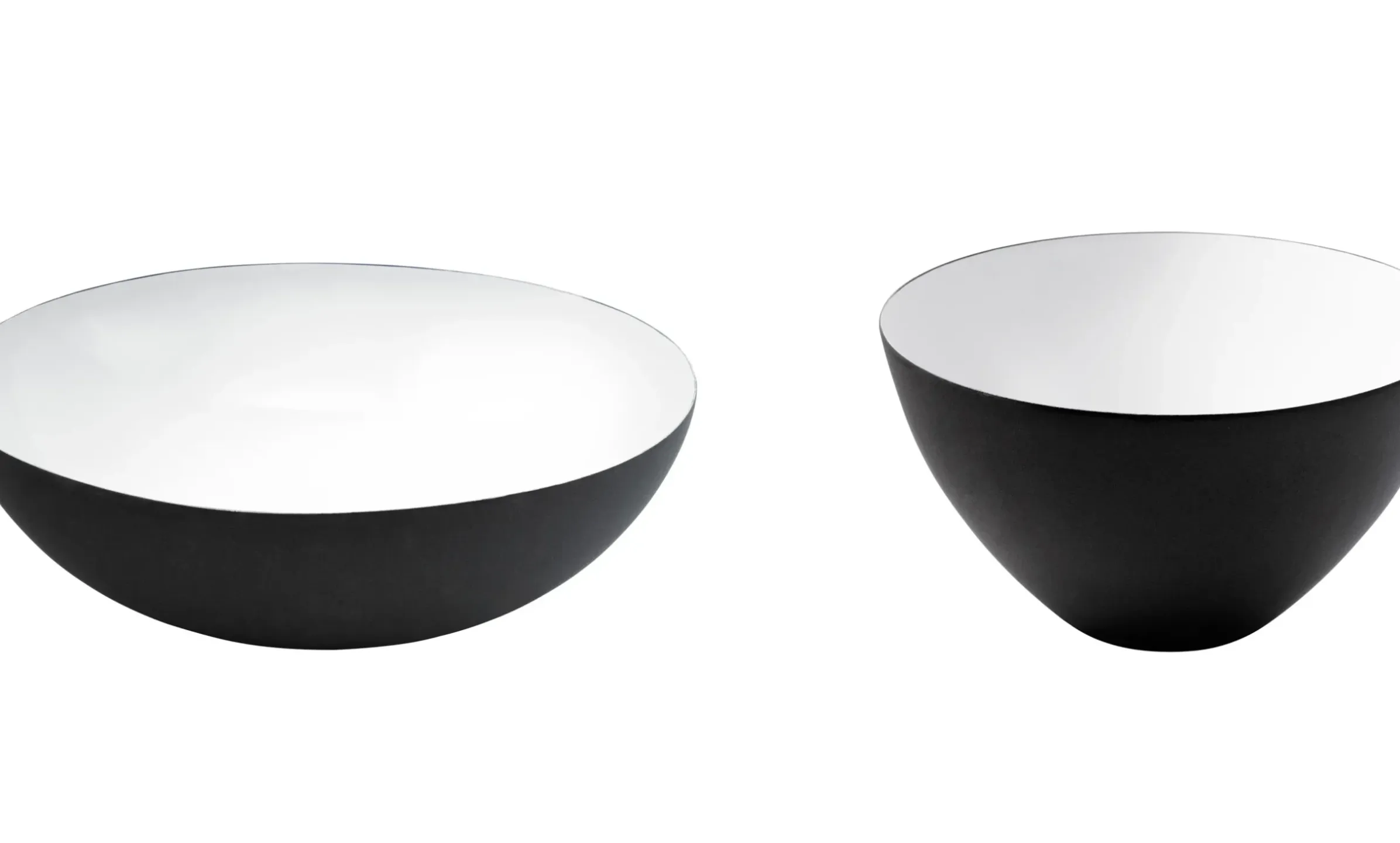 Bol Krenit Metal Blanc Noir / O 16 X H 7,1 Cm - Acier - Normann Copenhagen