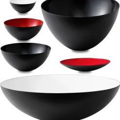 Bol Krenit Metal Blanc Noir / O 12,5 X H 5,9 Cm - Acier - Normann Copenhagen