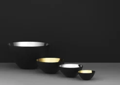 Bol Krenit Noir Argent Metal / O 12,5 X H 5,9 Cm - Acier - Normann Copenhagen